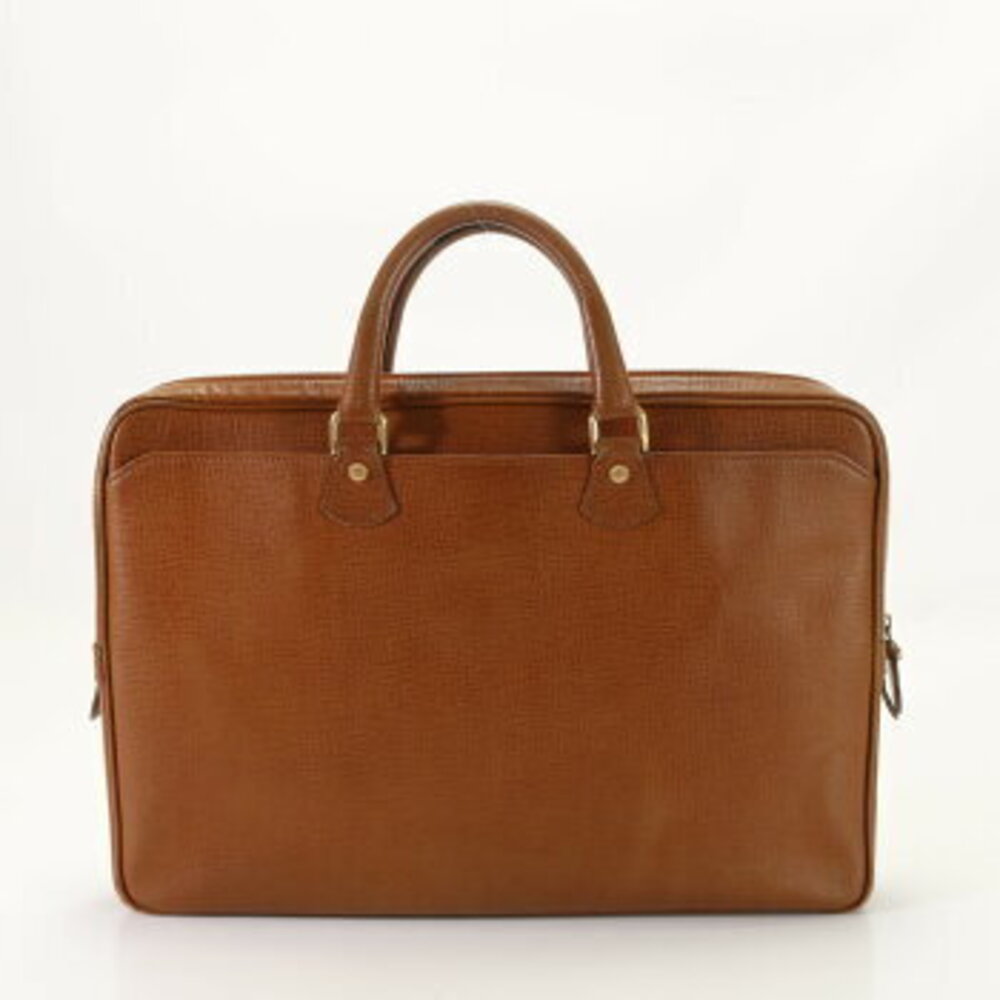 Burberry Nova Check Leather Business Bag Briefcase Tote Brown - Picture 5 of 14